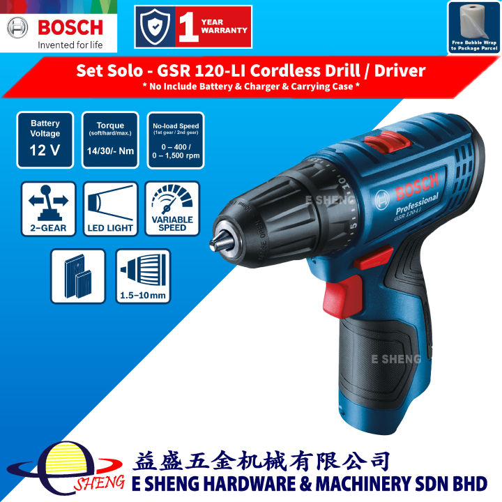 Bosch Professional Cordless Drill 12V Blue/Black GSR-120-Li