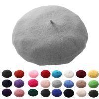 Fashion Beret Hat Women French Solid Color Winter Winter Spring Autumn Black Blue Pink Red Brown White Ladies Cashmere Flat Cap