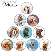 ◇ Cute Dogs Love Pet Bulldog Shepherd dog 12mm/14mm/16mm/18mm/20mm/25mm Round photo glass cabochon demo flat back Making findings