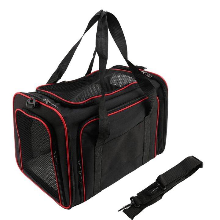 Cat Carrier,Portable Airplane Pet Dog Carrier Soft Double Sided