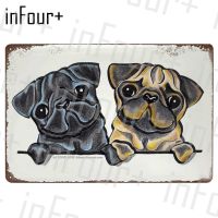 Cute Dogs Metal Plate Tin Sign Plaque Metal Vintage Decor Metal Sign Metal Poster Home Bar Pub Decoration Vintage Posters