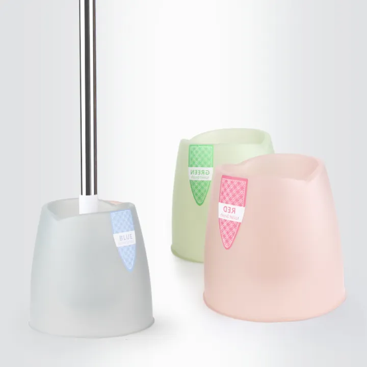 Toilet brush set with toilet brush without dead angle cleaning soft fur