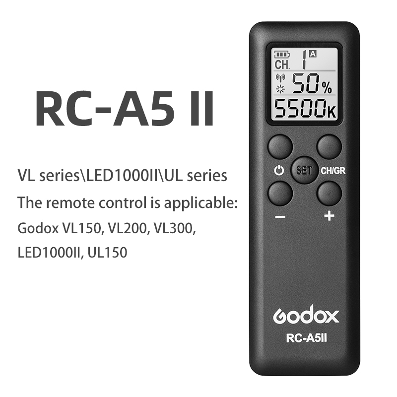 Godox LED1000II Godox UL150 Godox Télécommande RC-A5II pour Godox VL150 VL200 VL300 