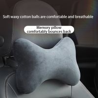 Car Neck Headrest Pillow Memory Foam Car Seat Neck Pillow Breathable Crystal Velvet Head And Neck Support For Sleep Pillow