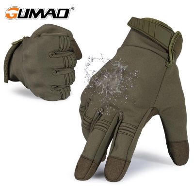 Neuim Tactical Gloves Touch Screen Full Finger Glove Hard Shell Fleece Army Combat Hunting Hiking Bicycle Cycling Men