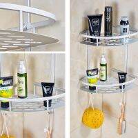 Shower Shelf ชั้นวางของอลูมิเนียม แบบติดผนัง 2 ชั้น สําหรับห้องน้ำ ห้องครัว หอพัก