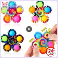 สี Finger Hand Spinner Anti-Stress Squeeze Sensory ของเล่นบรรเทาความวิตกกังวลตลกพลาสติก Pinning Hand Spinner ของเล่นสำหรับของขวัญเด็ก