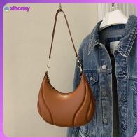 XIHONEY จุได้มาก ถุงขนมจีบสลิงโฮโบ สีทึบทึบ ลำลองแบบสบายๆ กระเป๋า Crossbody แฟชั่นสำหรับผู้หญิง หนังพียู กระเป๋าถือทรงโท้ท ผู้หญิงผู้หญิงผู้หญิง