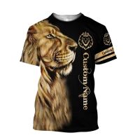 Beast Lion Graphic Mens T-Shirts For Men Clothing Unisex 3D Print Summer Top Short Sleeve Fashion Casual Tee Shirt Street Wear