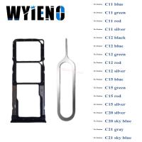 Wyieno ถาดใส่ซิมการ์ดสำหรับ Realme C11 C12 C15 C20ที่ใส่ซิมการ์ด C21หมุดสำรองตัวอ่านอะแดปเตอร์