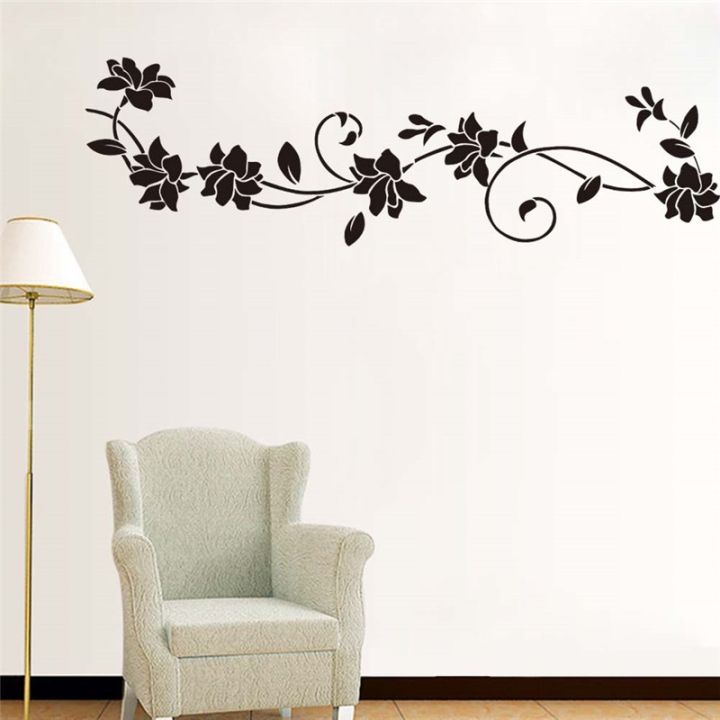 24-home-accessories-diy-ไวนิลสีดำดอกไม้-blossom-vine-สติ๊กเกอร์ติดผนังภาพจิตรกรรมฝาผนัง-decal-หน้าแรกห้องนั่งเล่นตู้เย็น-decor-relightful-wall-art-mural
