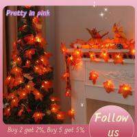 PRETTY IN PINK 1 ไฟ LED 16.4FT 40ดวง สายแสงใบเมเปิ้ล สีขาวอบอุ่น ปลั๊กยูเอสบี พวงมาลัยตกแต่งฤดูใบไม้ร่วง สวยดีครับ อุปกรณ์ตกแต่งฤดูใบไม้ร่วง ไฟดาวเต็มฟ้า อุปกรณ์ตกแต่งวันหยุด