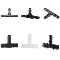 Barbed 3-Way Tee Connector 3mm 4mm 8mm 10mm 13.5mm Hose Accessories Joint Barbed T-Shape Pipe Fittings Adaptors 20Pcs