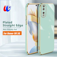 สำหรับ Honor 90เคสเคสชุบเคลือบผิวด้วยไฟฟ้าหรูสำหรับ Honor 90นิ้ว2023เลนส์ซิลิโคนเคสกันกระแทกสำหรับ Honor 90 Lite เคส Honor90เบา90 Lite 5G Frsme Shell