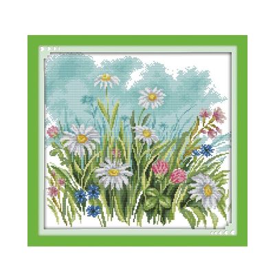 【CC】 The wild flowers cross stitch kit 14ct 11ct count print stitching embroidery handmade needlework