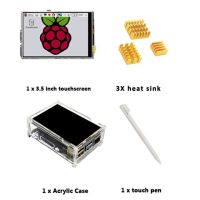 ชุดอุปกรณ์สำหรับราสเบอร์รี่ Pi 4รุ่น B 3.5นิ้วจอแสดงผลหน้าจอสัมผัส480X320ปากกาสัมผัสหน้าจอฮีทซิงค์ Lcd