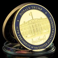【YD】 The Gold Plated Souvenirs and Gifts Coins 45th of States Commemorative Coin