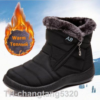 2023changtang5320 ฤดูหนาว2022ใหม่ผู้หญิงอบอุ่นรองเท้าบู๊ตหิมะผู้หญิงซิปด้านข้างรองเท้าผ้าฝ้ายกันน้ำรองเท้าผู้หญิง