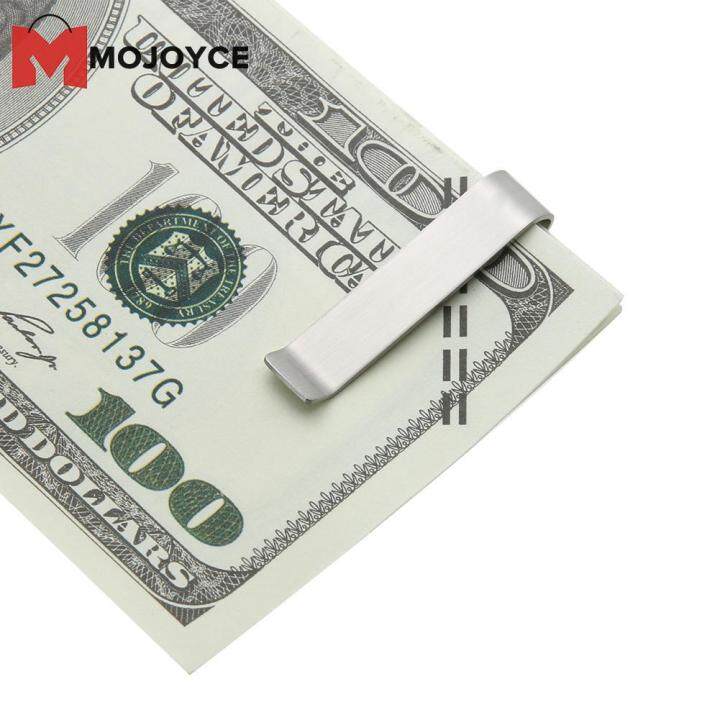 MOJOYCE 1pcs Metal Stainless Steel Money Clip Holder Folder Collar Clip ...