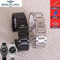 สายรัด Breitling สายเหล็กผู้ท้าชิงชายโครโนกราฟชุดนาฬิกาทางทะเล