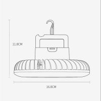 LED พัดลมเต็นท์แสงแบบชาร์จไฟแบบพกพากลางแจ้งแสงตลาดกลางคืนโคมไฟตั้งแคมป์ไฟฉุกเฉินตารางแหวนแสง