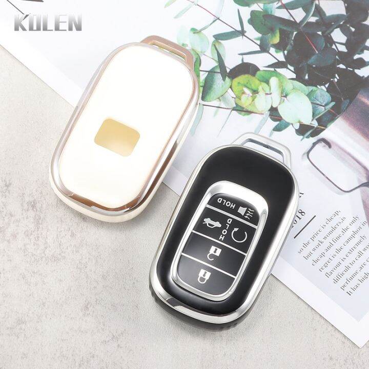 cw-tpu-car-remote-key-case-cover-shell-fob-for-honda-civic-accord-vezel-2022-5-buttons-key-protector-accessories-keyless-keychain