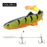 เบ็ดตกปลา Spinpoler Pike Stinger กับ3D เหยื่อแบบนิ่มว่ายน้ำเหยื่อตกปลาพาย T หางสำหรับ Zander Pike เกมใหญ่ปลาเหยื่อ LYE3824