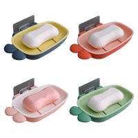 Creative Drain Soap Dishes Plastic Sink Storage Box Wall Mounted Soap Rack for Kitchen Bathroom Toilet Punch-free Soap Dishes