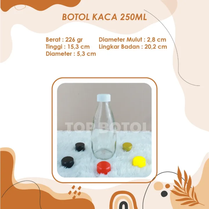 (Paket Isi 10pcs)Botol Kaca Soda Kmi 250 Ml Rekondisi Kemasan Minuman ...