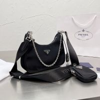 New Hobo pradaˉThree-in-one Simple Ladies Shoulder Bag Chain Bag Delivery Coin Purse