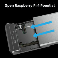 อาร์กอน NEO ราสเบอร์รี่ Pi 4กรณีอลูมิเนียมเปลือกโลหะเลื่อนฝาครอบแม่เหล็ก Passive ระบายความร้อนระบายความร้อนตัวเลือกพัดลมสำหรับ Pi 4 B