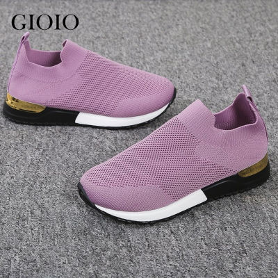Women Sneakers Mesh Vulcanized Shoes Ladies Solid Color Slip-On Sneakers for Female Casual Sport Shoes 2021 Fashion Mujer Shoes