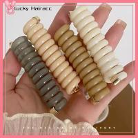 LUCKY HAIRACC 3PCS ความยืดหยุ่นสูง ที่คาดผมสายโทรศัพท์ สร้างสรรค์และสร้างสรรค์ ทนทานต่อการใช้งาน สิ่งประดิษฐ์ถักผม อุปกรณ์เสริมผม เชือกมัดผม แถบยางยืดหยุ่น ของผู้หญิง