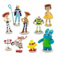 9ชิ้น/เซ็ตเรื่อง Bo Peep Buzz Lightyear Woody Jessie Forky Bunny Ducky Duke Cabby Gabby หุ่นของเล่น