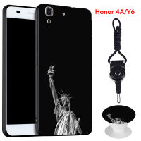 มาใหม่ล่าสุดสำหรับ Huawei Honor 4A/Y6 2015/SCC-U21เคสสำหรับหัวเหว่ยโทรศัพท์เคสซิลิโคนนิ่มมีลวดลายขาตั้งโทรศัพท์แบบเดียวกันและมีเชือกผูก