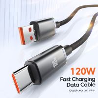 ?ต้นฉบับ + Gratis Ongkir + COD?สายชาร์จเร็ว6A 120W USB Type C 1.2M/2M สายชาร์จ USB เร็ว USB สายเคเบิ้ล Type C สำหรับ Huawei Samsung Xiaomi ข้อมูลโทรศัพท์