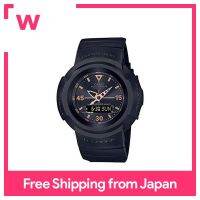 AWG-M520G-1A9JF โซลาร์ CASIO นาฬิกาข้อมือสีดำสำหรับผู้ชายคลื่นวิทยุ G-SHOCK