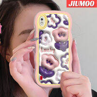 JIUMOO เคส A71 A01 A10ปลอกสำหรับ Samsung แฟชั่น3D ดอกไม้โชคดีดีไซน์ใหม่เคสมือถือกันกระแทกแบบใสนิ่มเคสโปร่งใสลายกล้องถ่ายรูปซิลิกาเจลที่สร้างสรรค์