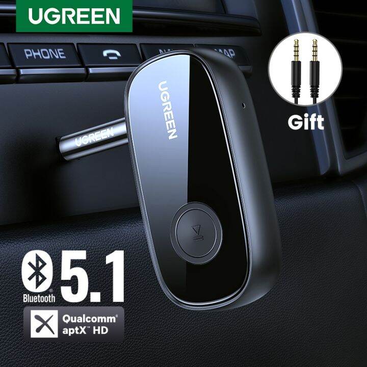 UGREEN Bluetooth Car Receiver Adapter 3.5mm AUX Jacks for Car Speakers