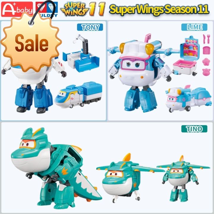 Super Wings Season 11 Mini Robots LIME TINO TONY Deformation Toy