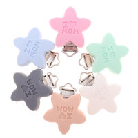 10pcs Silicone I Love MOM Clips BPA Free Baby Teether Teething Jewelry Accessories DIY Infant Pacifier Chain Holder Food Grade