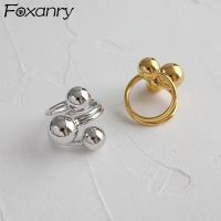 [HEME LL] Evimi Minimalist 925 Sterling Silver Party Rings for Women New Fashion Creative Irregular Ball Planet Exaggerated Jewelry