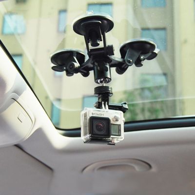 Car Action Camera Suction Cup For Gopro Hero 9 8 7 5 Black SJCAM SJ7 Yi 4K H9 Go Pro 7 Osmo Mount Window Glass Sucker Accessory