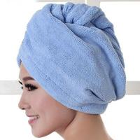 Women Bathroom Super Absorbent Quick-drying Microfiber Bath Towel Hair Dry Cap Salon Towel 20x65cm