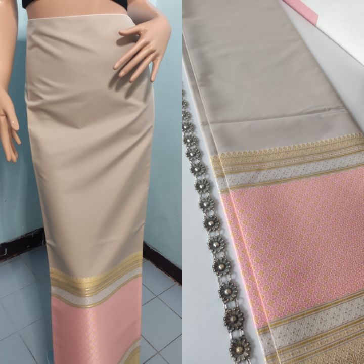 ln01004-ผ้าไทย-ผ้าถุง-ผ้าไหมการบิน-ผ้าไหมล้านนา-ผ้าเป็นผืน