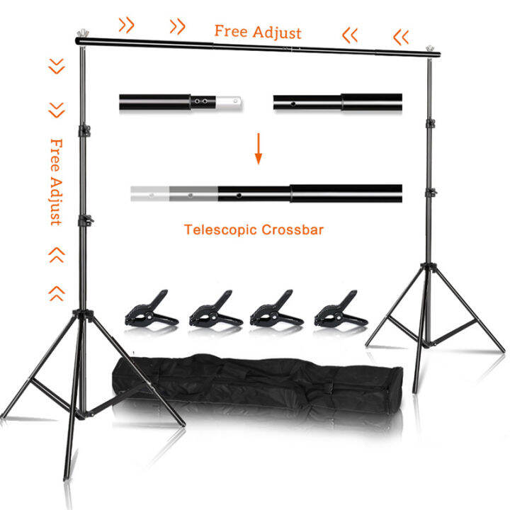 2x2m Backdrop Stand Green Screen With Stand Muslin Backdrop Photo