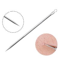 New 1pcs Silver Blackhead Comedone Acne Blemish Extractor Remover Cosmetic Tool Stainless Needles Remove Tool 12 Cm