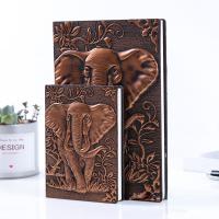 Embossed Copper Elephant Notepad Vintage Notebook Notepad Pu Travel Souvenir Office Decoration Desk Decor A5 A6