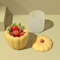 【CW】 Pumpkin Maker Reusable Tray Silicorn Mold with Lid for Freezer Drinks Cocktails Whiskey