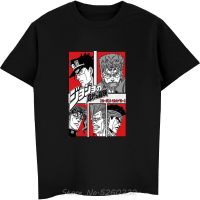 2023Newแฟชั่น O-Neck Tshirt ชายผ้าฝ้ายธรรมชาติเสื้อ Jojo Bizzare Adventure Stardust Crusader การ์ตูนสวมใส่ Kaus Dewasa